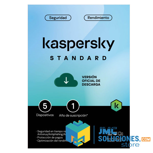 Licencia Electronica Esd Kaspersky Standard / 5 Dispositivos / 1 Ano / Base, Solo Clave De Activacion, No Devolucion-no Cancelacion